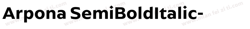 Arpona SemiBoldItalic字体转换